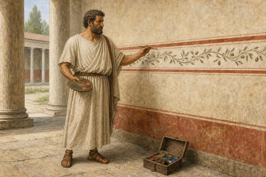 ROMAN PAINTERS. Complete modern editorial illustration created specifically for this chapter.