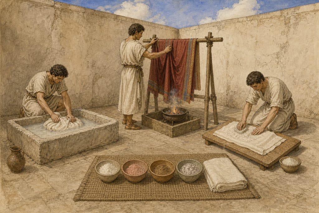 CRETACEOUS EARTHS USER FOR SCOURING CLOTH. CIMOLIAN EARTH; NINE REMEDIES. SARDINIAN EARTH. UMBRIAN EARTH. SAXUM. Complete modern editorial illustration created specifically for this chapter.