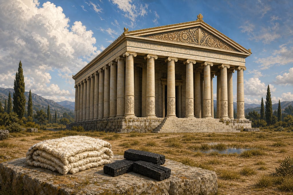 THE TEMPLE OF DIANA AT EPHESUS. Complete modern editorial illustration created specifically for this chapter.