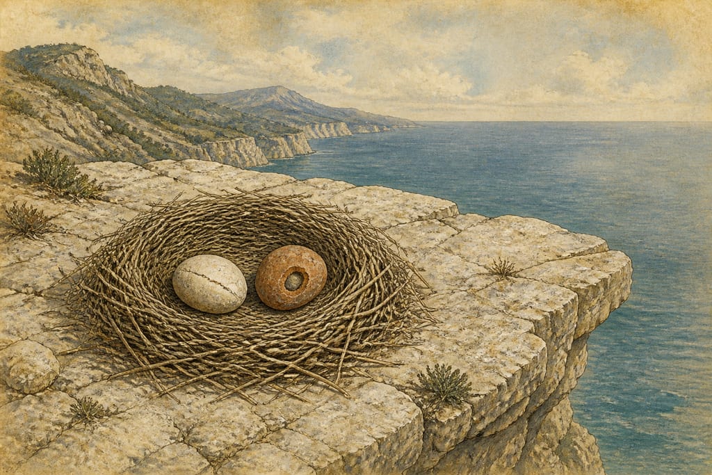 AËTITES. TAPHIUSIAN STONE. CALLIMUS. Complete modern editorial illustration created specifically for this chapter.